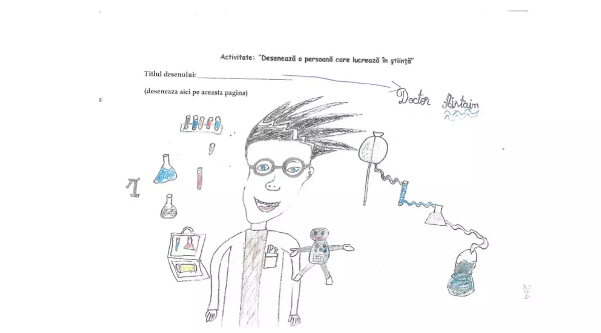 Ce au desenat peste 200 de copii din România când au fost rugați să deseneze o „persoană care lucrează în știință”