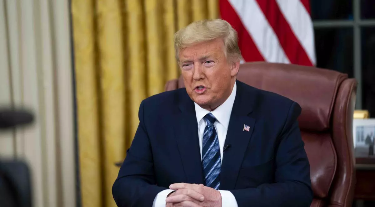 Donald Trump s-a adresat națiunii din Biroul Oval FOTO: EPA