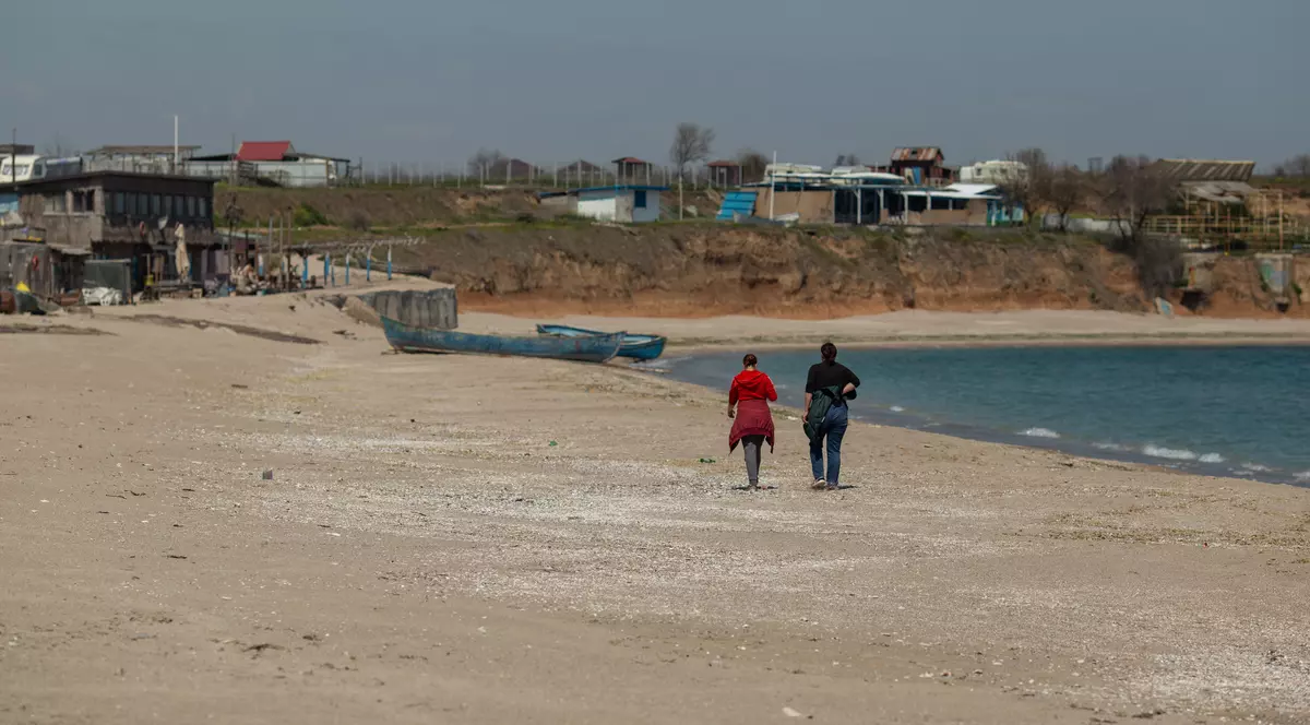 Plaja din Vama Veche, fotografiată joi, 23 aprilie