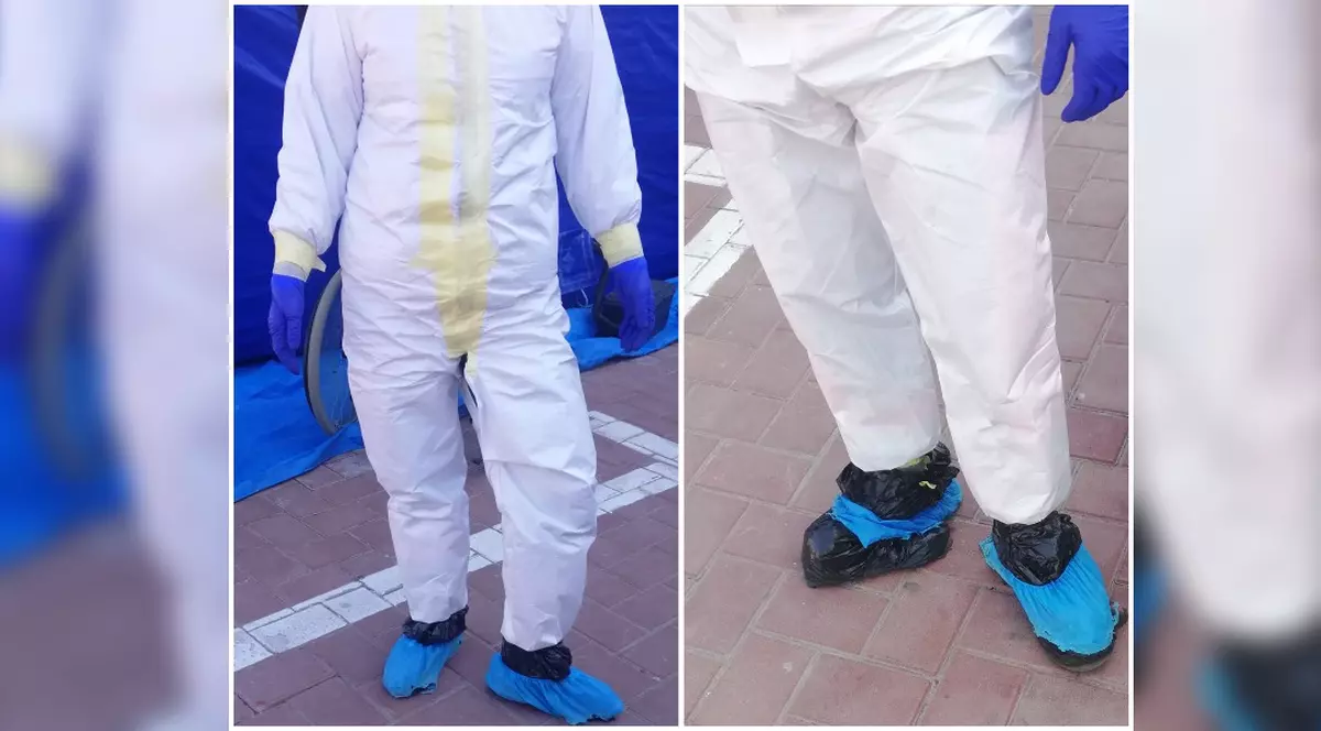 Așa pleacă la luptă ambulanțierii din Suceava: costume rupte și peticite cu bandă adezivă