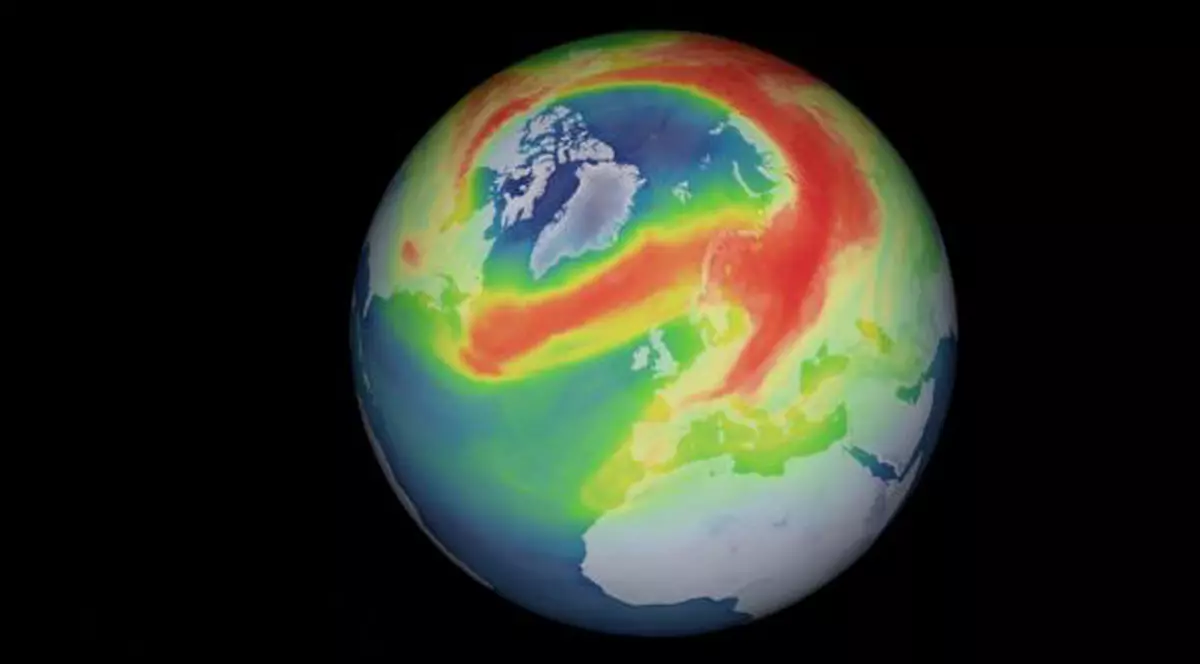 Gaură în stratul de ozon de trei ori mai mare decât Groenlanda, deschisă deasupra Polului Nord