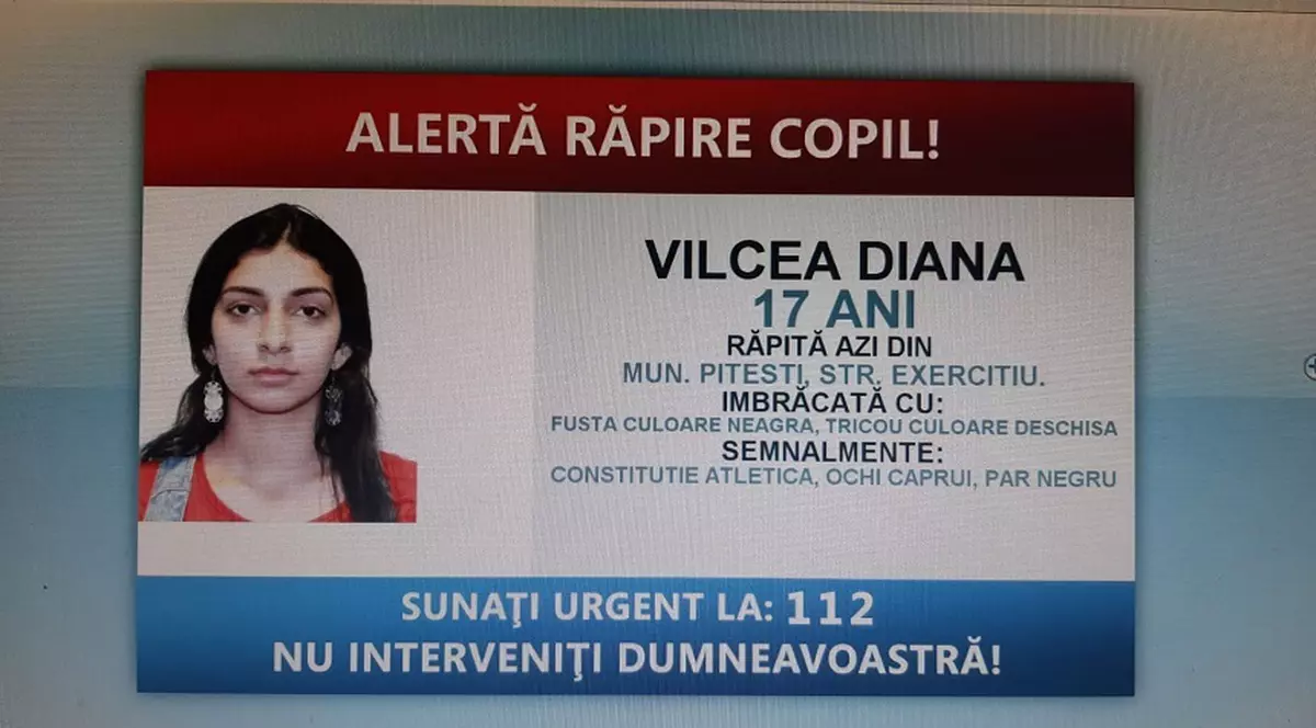 Adolescenta din Pitești răpită de pe stradă a fost găsită de polițiști. Care este starea fetei
