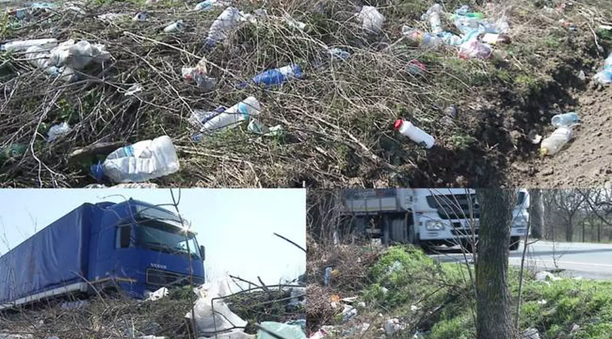 Sute de metri cubi de deșeuri au fost strânse din apropierea punctelor de trecere a frontierei de la Nădlac