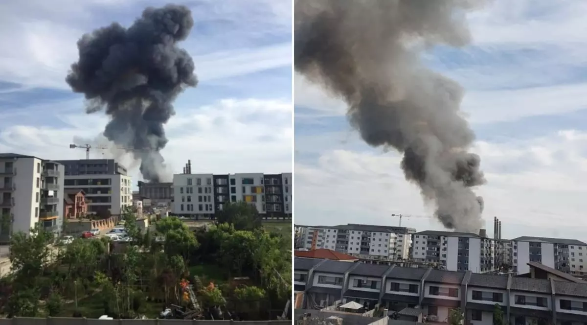 Incendiu la o fabrică din sectorul 3 din București. Cinci autospeciale acționează