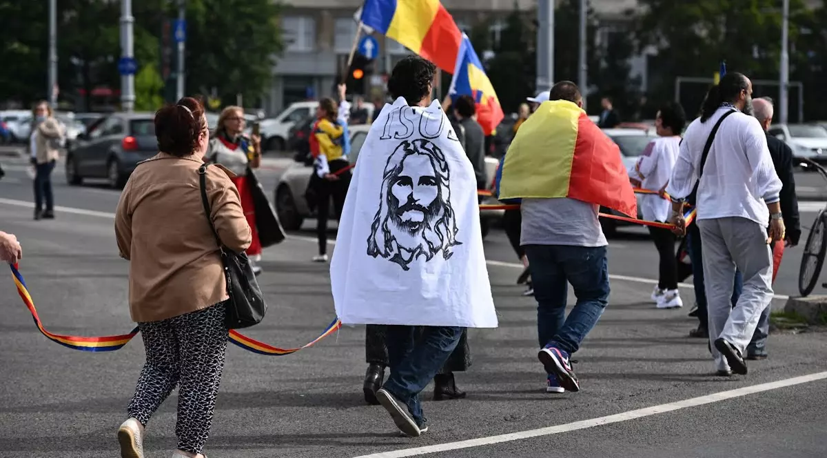 Protest în Piața Victoriei (FOTO: Raed Krishan / GSP)
