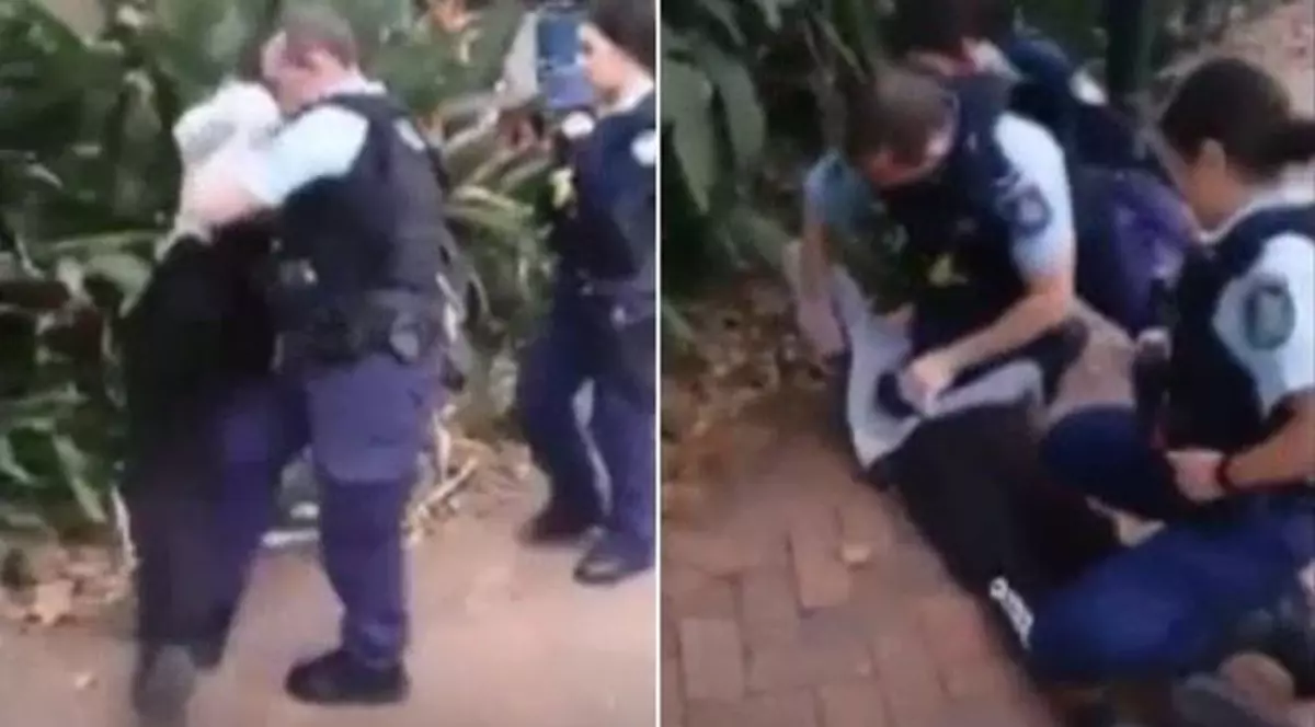 Polițist australian, cercetat după apariția unui videoclip în care trântește la pământ și arestează un adolescent