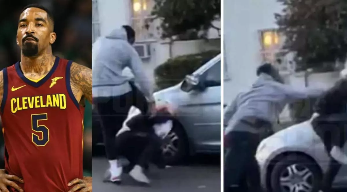 JR Smith, un jucător din NBA, înregistrat când îl bate pe un individ, în timpul protestelor din LA în memoria lui George Floyd