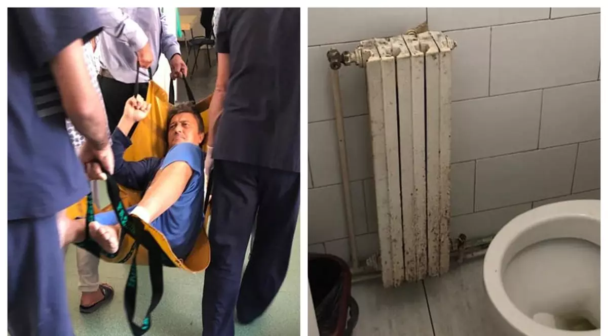 Oamenii cărați cu pături, mucegai și mizerie în saloane, la Spitalul din Târgoviște. Manager: „Pozele sunt vechi”