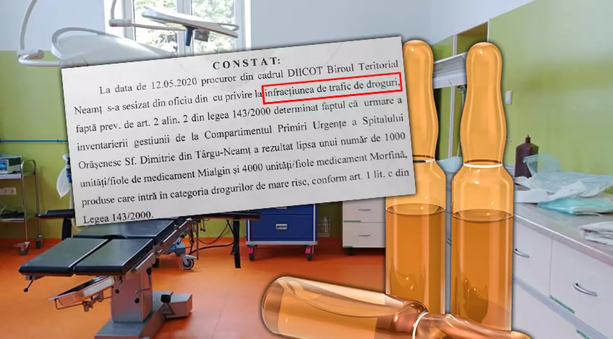 DOCUMENT | DIICOT a deschis dosar de trafic de droguri, după dezvăluirile Libertatea despre spitalul din Târgu Neamț. „Lipseau produse considerate droguri de mare risc”
