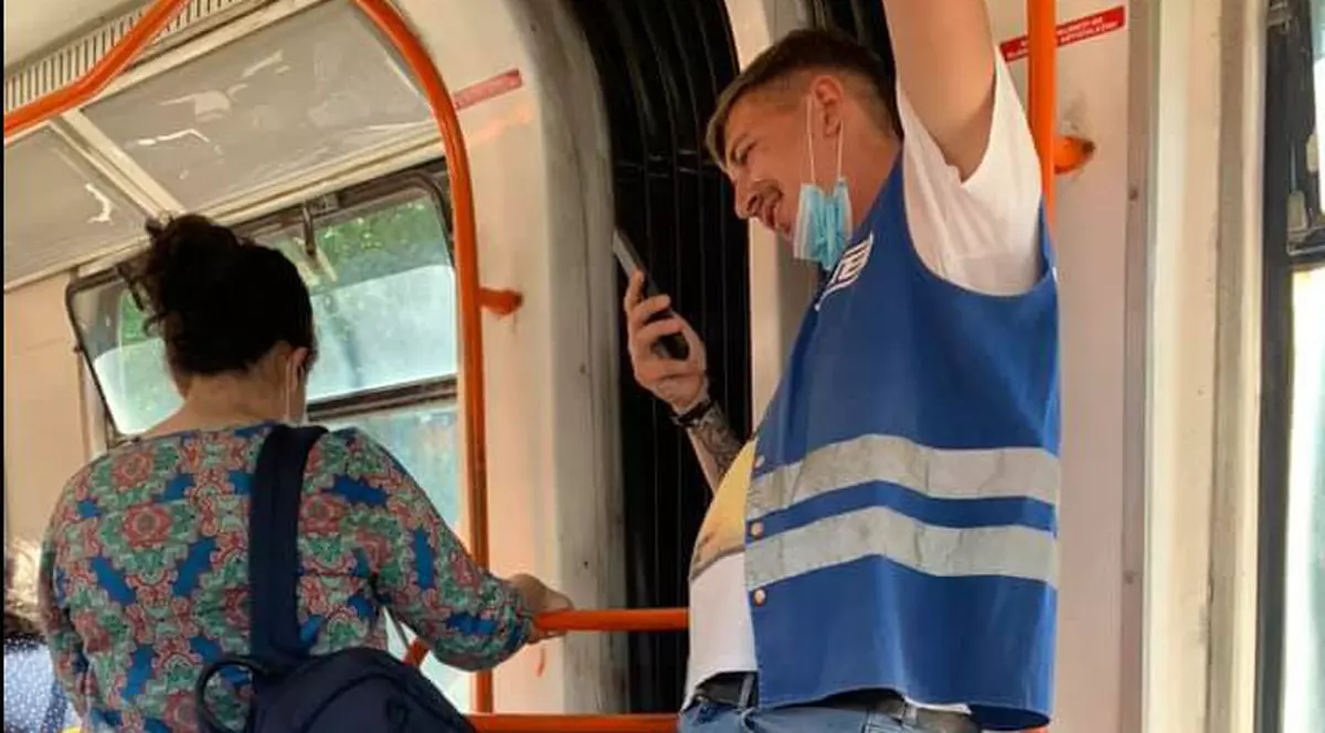 Ce măsură a luat STB după ce  un controlor a fost surprins purtând masca incorect