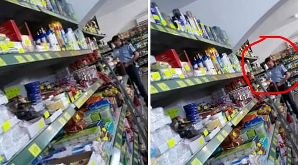 Un polițist din Gorj a fost amendat de colegii săi pentru că nu a purtat mască într-un magazin. Imaginile l-au dat de gol