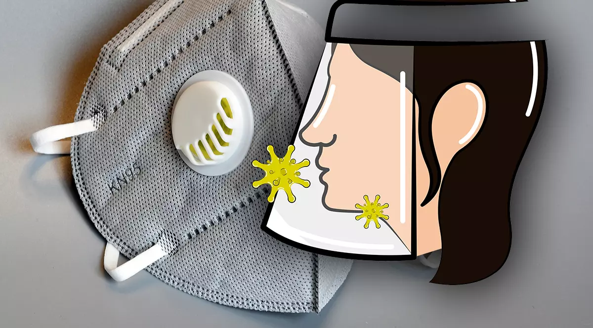 Măștile de față cu valvă și vizierele folosite fără mască nu sunt eficiente împotriva COVID-19