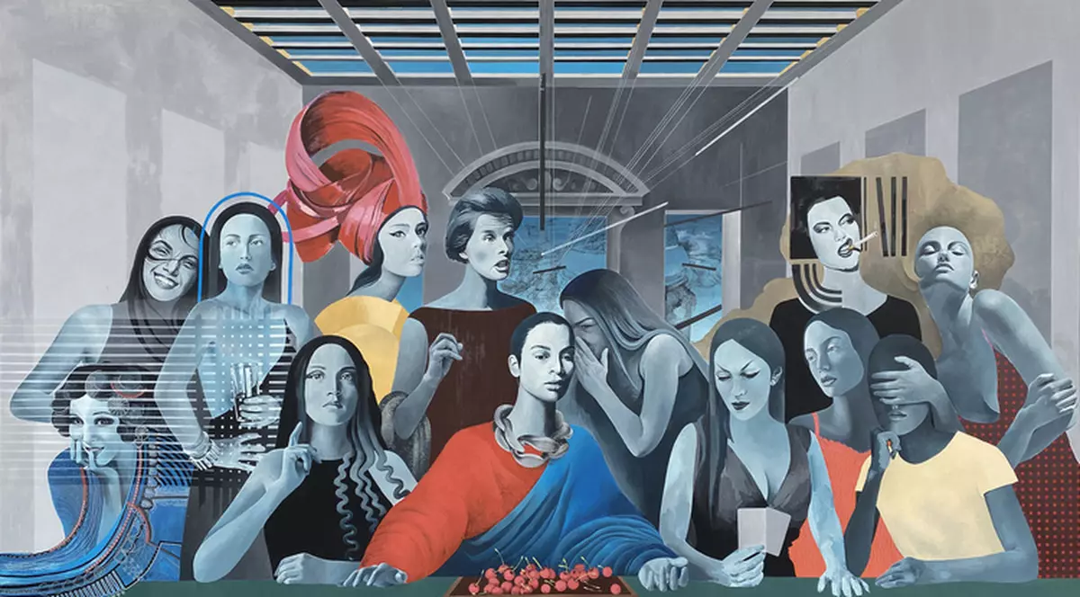 O artistă din Basarabia expune la București o “Cină cea de Taină” în care locul lui Iisus și al apostolilor este luat de femei. “În lucrarea mea nu există niciun personaj biblic”