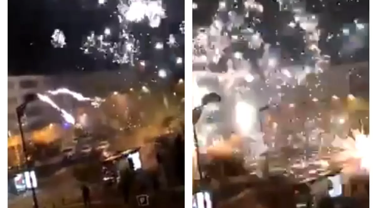 VIDEO | 40 de persoane au atacat o secţie de poliţie dintr-o suburbie a Parisului cu artificii. Motivul atacului este necunoscut