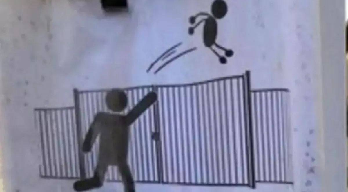 VIDEO | Afiș pentru părinți la o școală din Franța: nu mai aruncați copiii peste gard