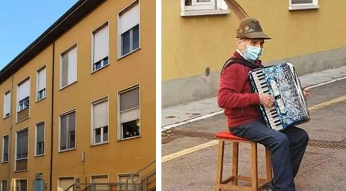 Barbatul i-a facut serenada sotiei sale (foto captura Video Youtube)