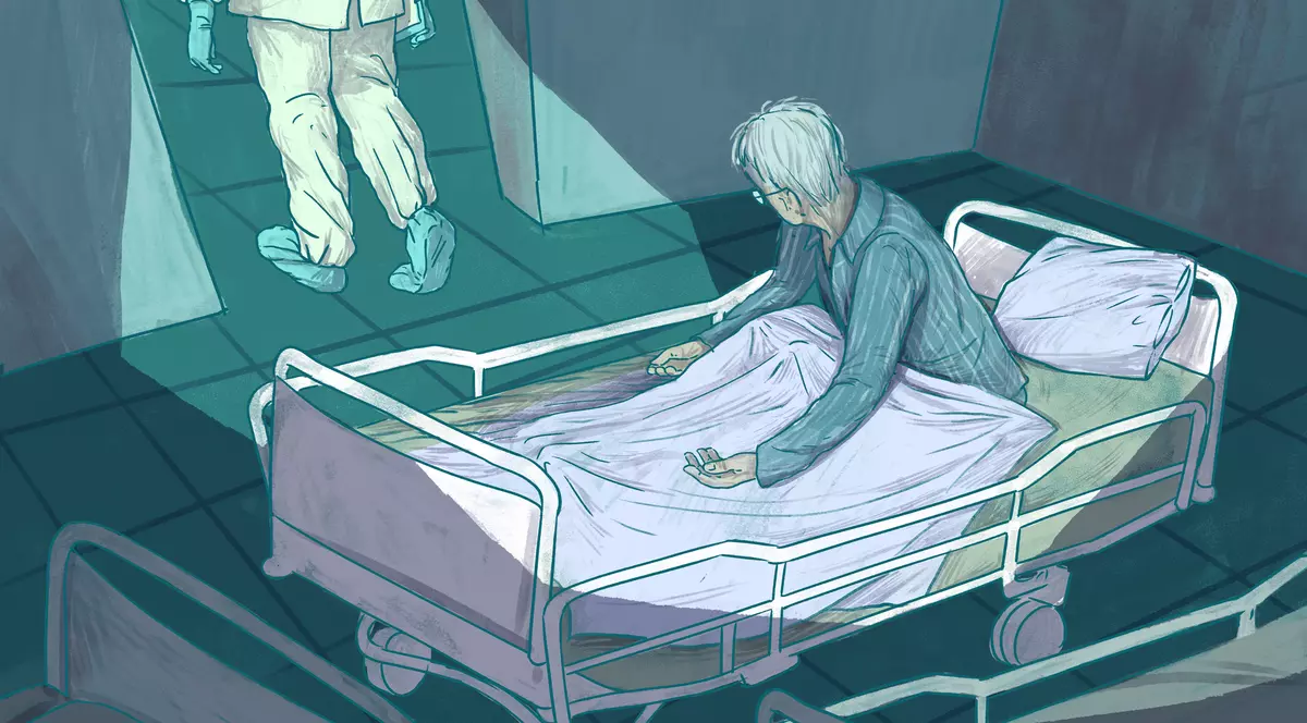 Mai mulți pacienți cu Covid s-au sinucis în spitalele din România. Ilustrație de Roma Gavrilă