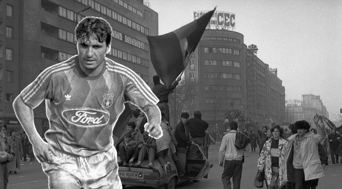 Cum a trăit Gică Hagi ziua de 22 decembrie 1989: „Mirosea a praf de pușcă, apoi un refren izbăvitor: «Ole, ole, ole, ole / Ceaușescu nu mai e!»”