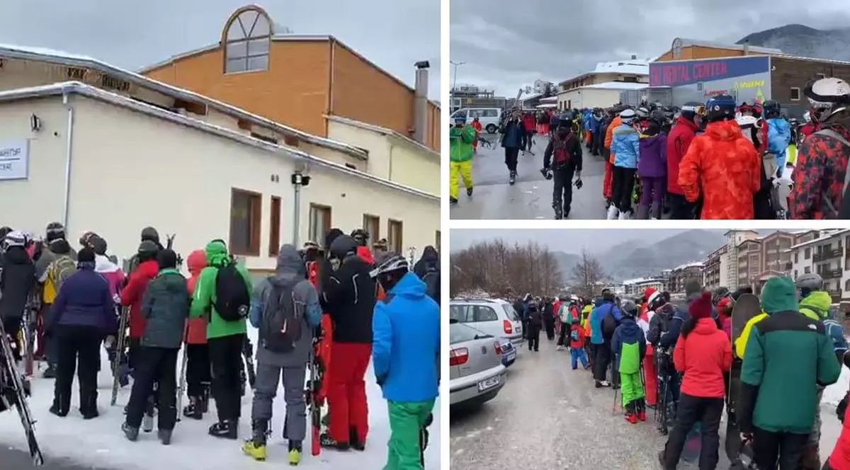 Aglomeratie pe partile de schii din Bulgaria (foto captura video)