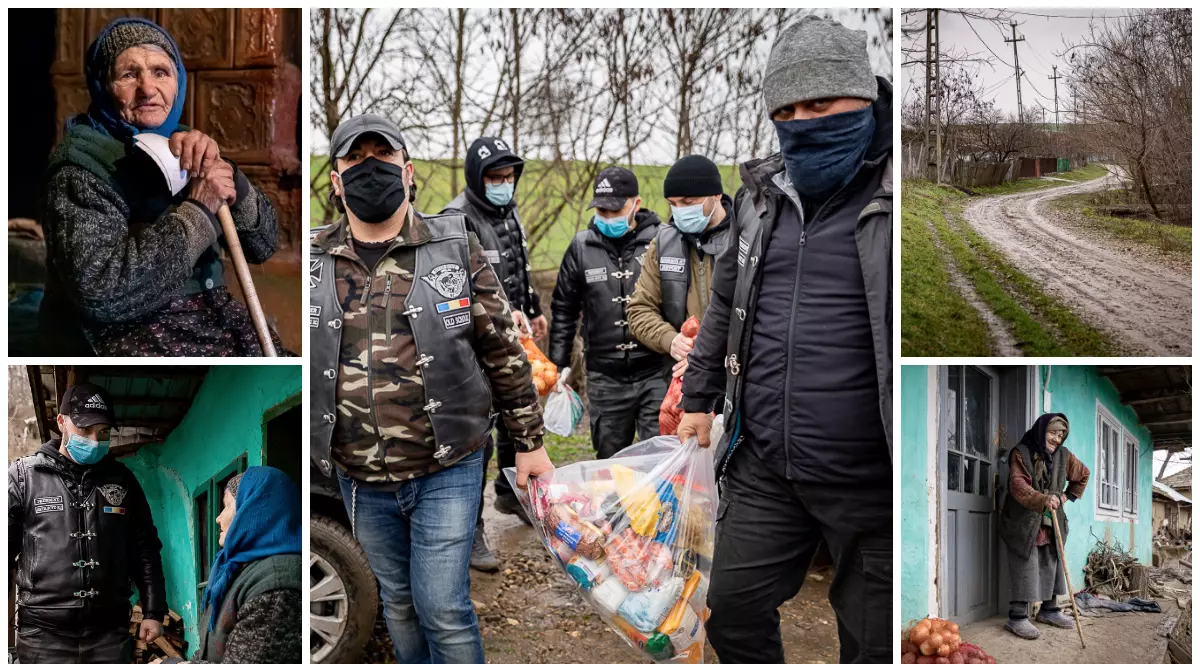 REPORTAJ. Un tur al omeniei prin satele unde motocicliştii bârlădeni împart daruri „bunicilor nimănui”
