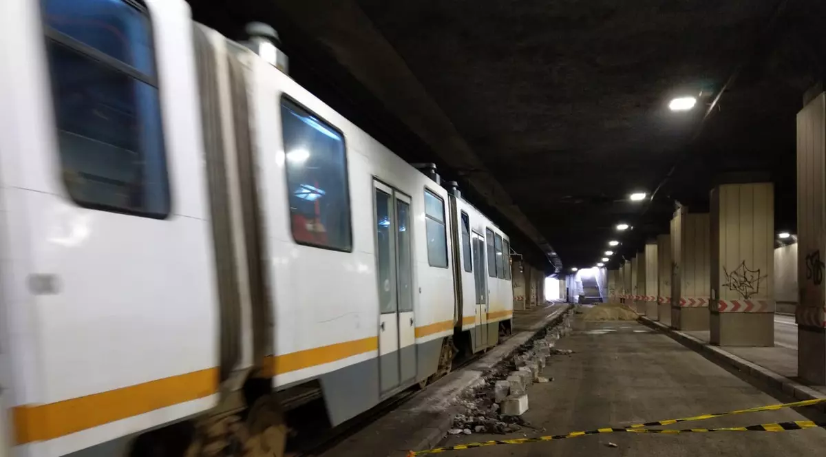 Bucureștenii vor avea o stație de tramvai chiar în Pasajul Piața Victoriei. Directorul STB: "Lucrarea va fi gata în 30 de zile". Foto: Facebook Nicusor Dan