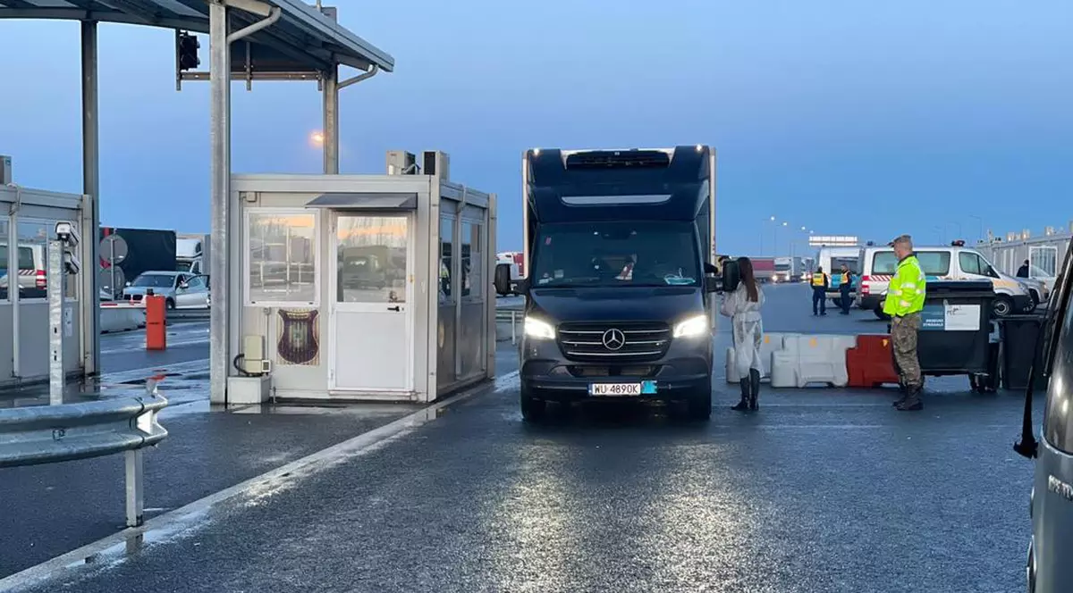 Imagine din Vama Nadlac, realizata astazi 30 ianuarie. Foto: Raluca Diaconu