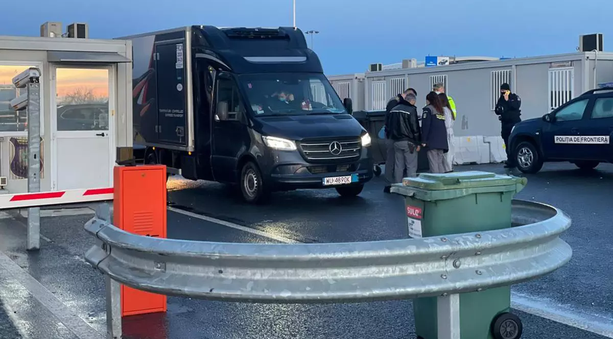 Imagine din Vama Nadlac, realizata astazi 30 ianuarie. Foto: Raluca Diaconu