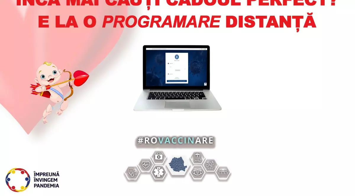 Mesaj de Valentine’s Day din partea Comitetului de coordonare a vaccinării: Programează-ţi jumătatea la cele două întâlniri salvatoare