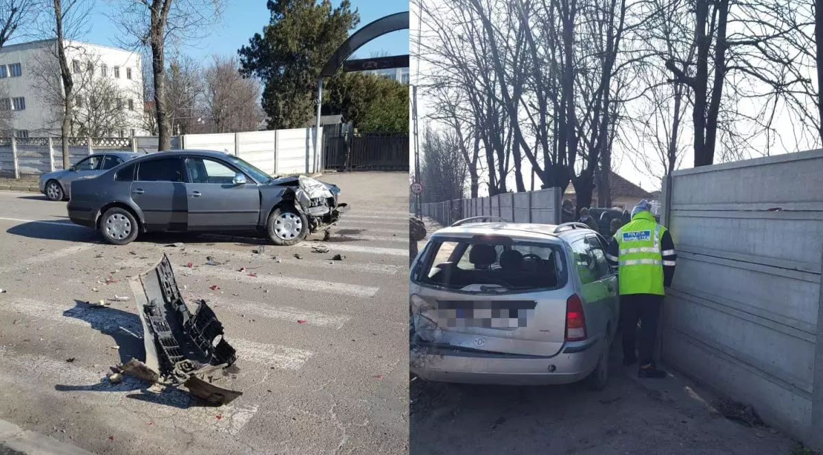 Doi militari au fost răniți într-un accident la Bârlad (sursa foto Ambulanta Vaslui)