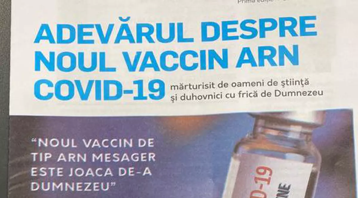 Dosar penal pentru un bărbat care distribuia în Focșani o broșură numită „Adevărul despre noul vaccin ARN Covid 19”