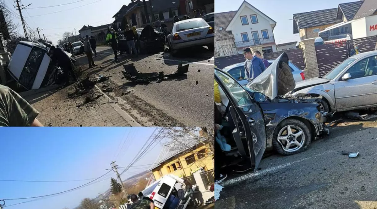 Accident grav în Suceava (foto Monitorul de Suceava)