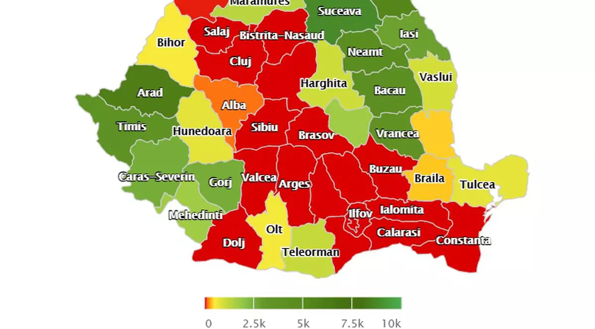 București și 17 județe, fără locuri disponibile la vaccinare, luni dimineață. Unde sunt mii de locuri libere