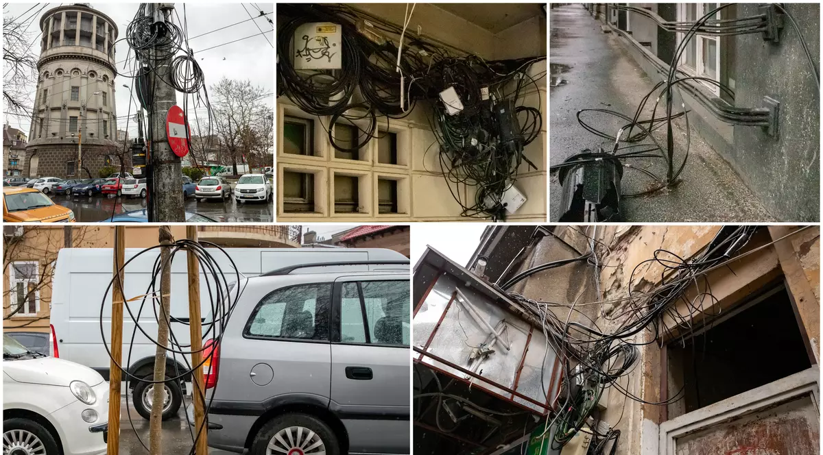 De 13 ani Primăria, Netcity și operatorii de telecomunicații promit că mută cablurile în subteran, dar ele tot atârnă în București