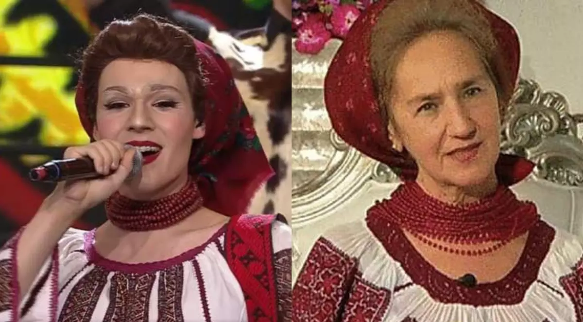 Radu Ștefan Bănică s-a transformat în Sofia Vicoveanca la „Te cunosc de undeva”. Poartă costum popular