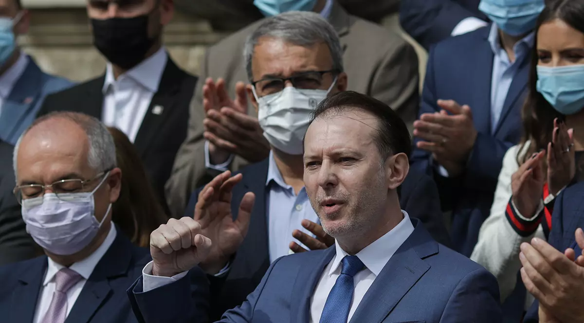 Florin Cîțu, la anunțarea candidaturii pentru șefia PNL. Foto: Inquam Photos / Octav Ganea