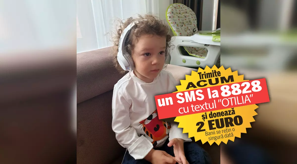 Otilia are în piept o tumoră de două kilograme. Fetița de trei ani bolnavă de cancer are nevoie de 1.000.000 de euro pentru a spera la viață