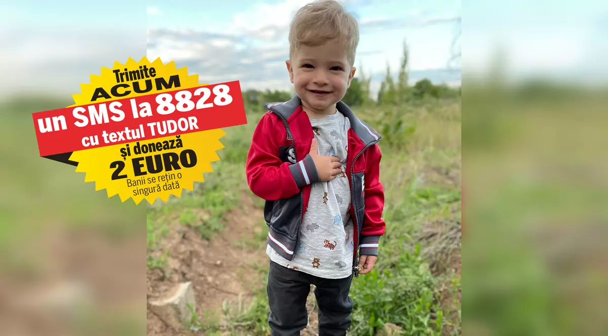 Inima lui Tudor este atinsă de o gravă malformație. Pentru a supraviețui, băiețelul are nevoie de peste 200.000 de dolari pentru o operație pe cord, în SUA