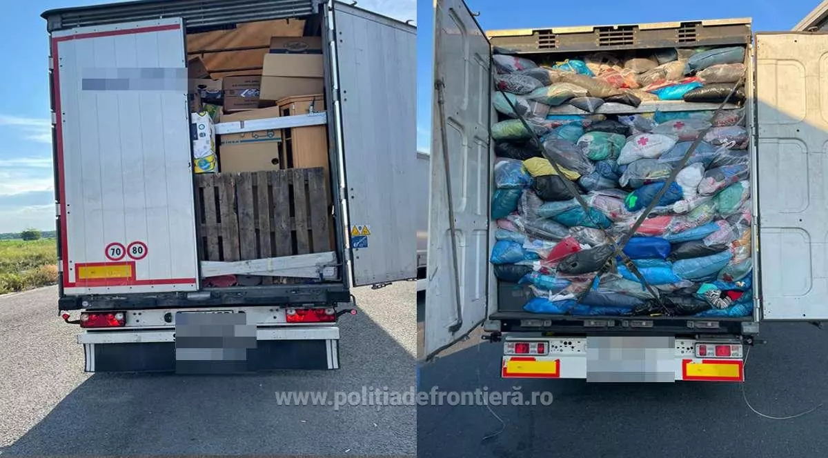 Opt TIR-uri încărcate cu 130 de tone de deșeuri, oprite la Vama Nădlac și întoarse din drum