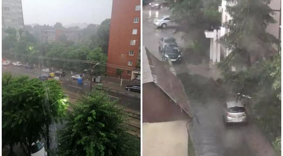 O furtună a făcut ravagii în Arad. Acoperişuri smulse și copaci rupţi de vânt