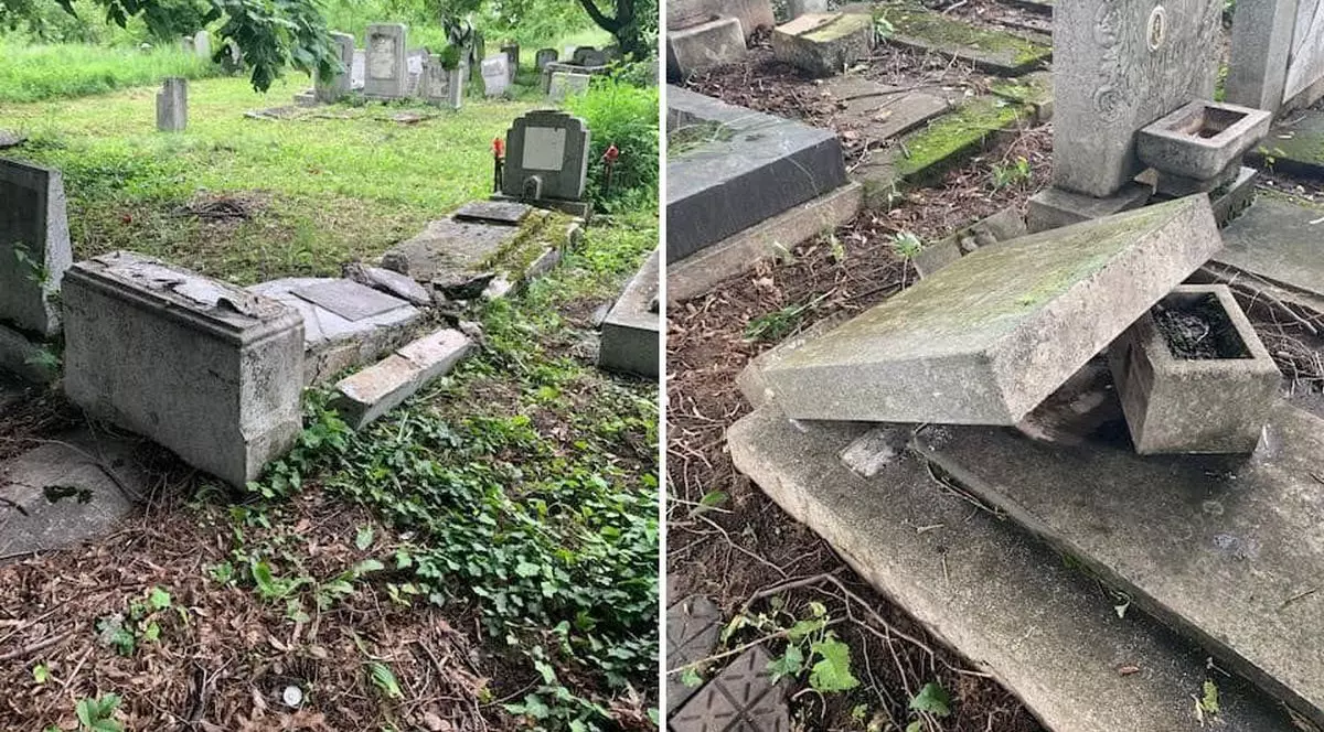 Trei tineri au fost reținuți în cazul vandalizării Cimitirului Evreiesc din Ploiești