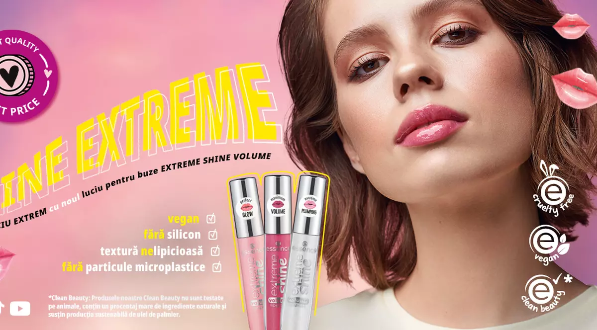 SHINE EXTREM cu noul EXTREME SHINE VOLUME LIPGLOSS (PUBLICITATE)
