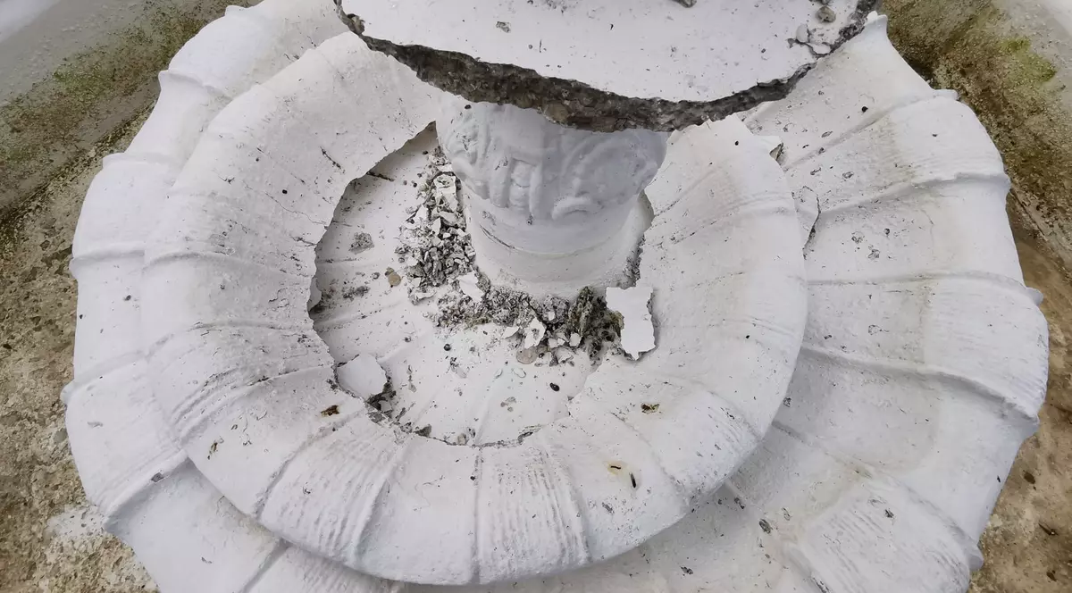 O fântână arteziană din Arad a fost distrusă de doi tineri care au vrut să-și facă selfie