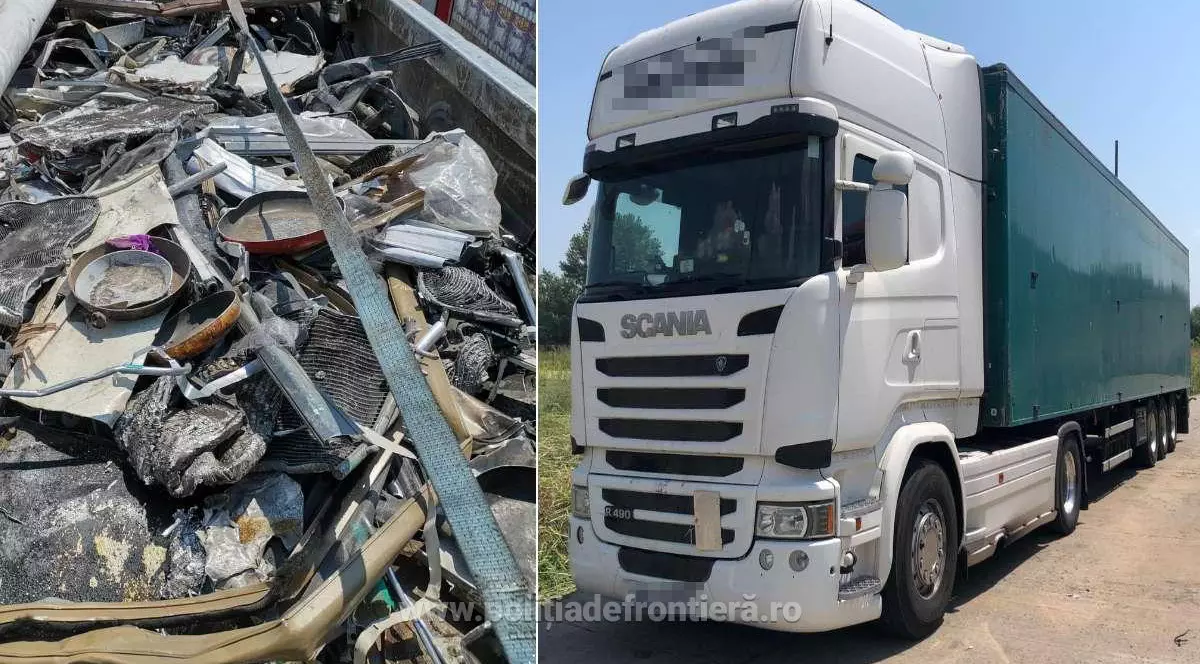 16 tone de deșeuri din aluminiu din Italia, oprite de Poliția de Frontieră. Unde urmau să ajungă