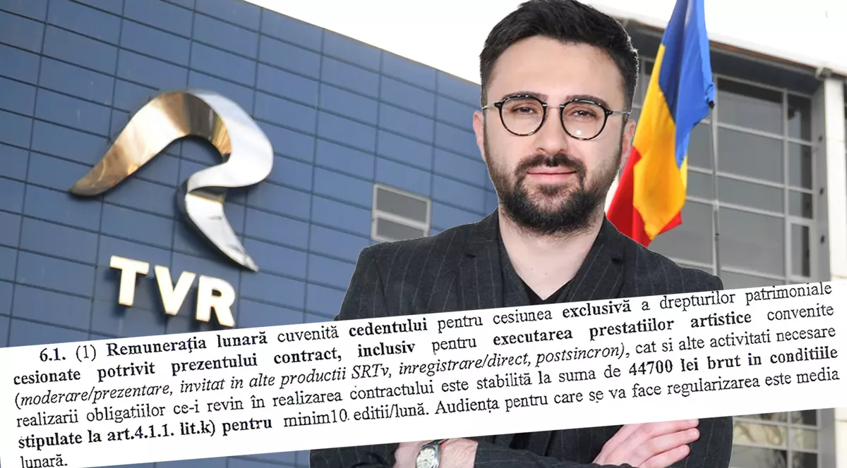 Clauzele din contractul lui Ionuț Cristache cu TVR: 44.700 de lei brut pe lună și constrângeri legate de audiență