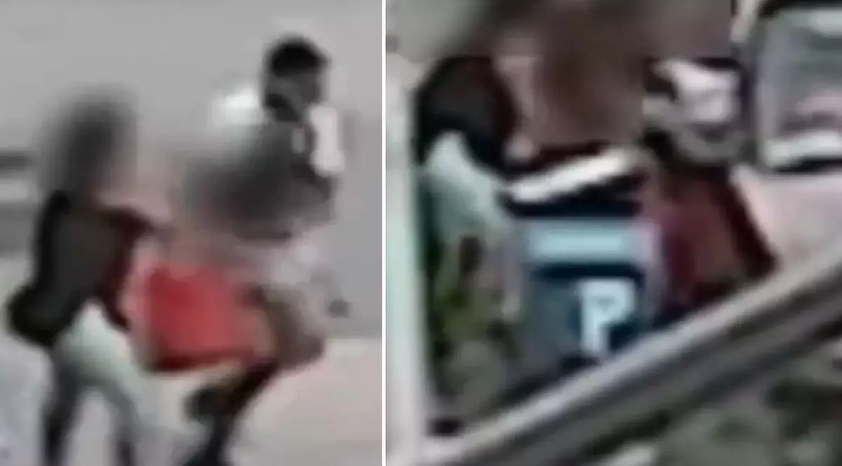 Momentul tulburător în care o femeie își salvează fiul de 5 ani din mâinile celui care a vrut să-l răpească