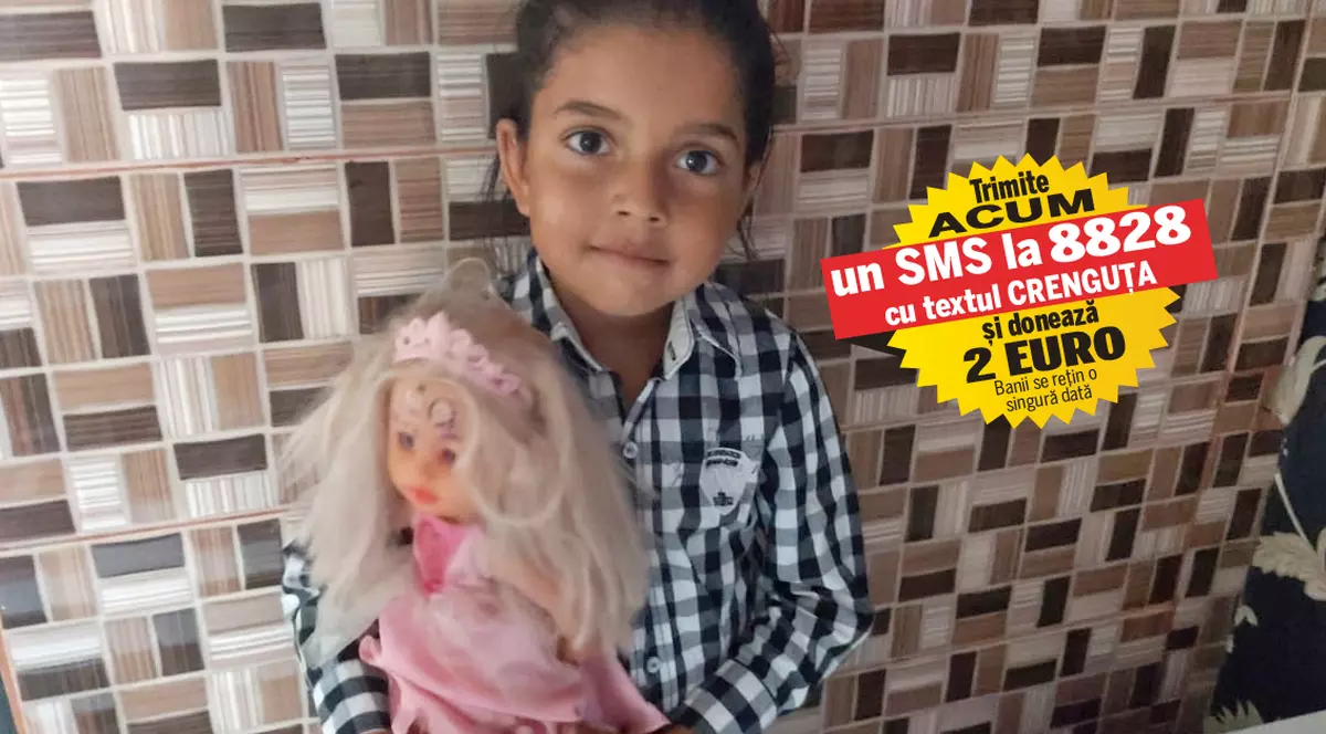 Crenguța are nevoie de 15.000 de lei lunar pentru un tratament salvator de lungă durată. Fetița de șase ani se luptă cu o formă agresivă de cancer