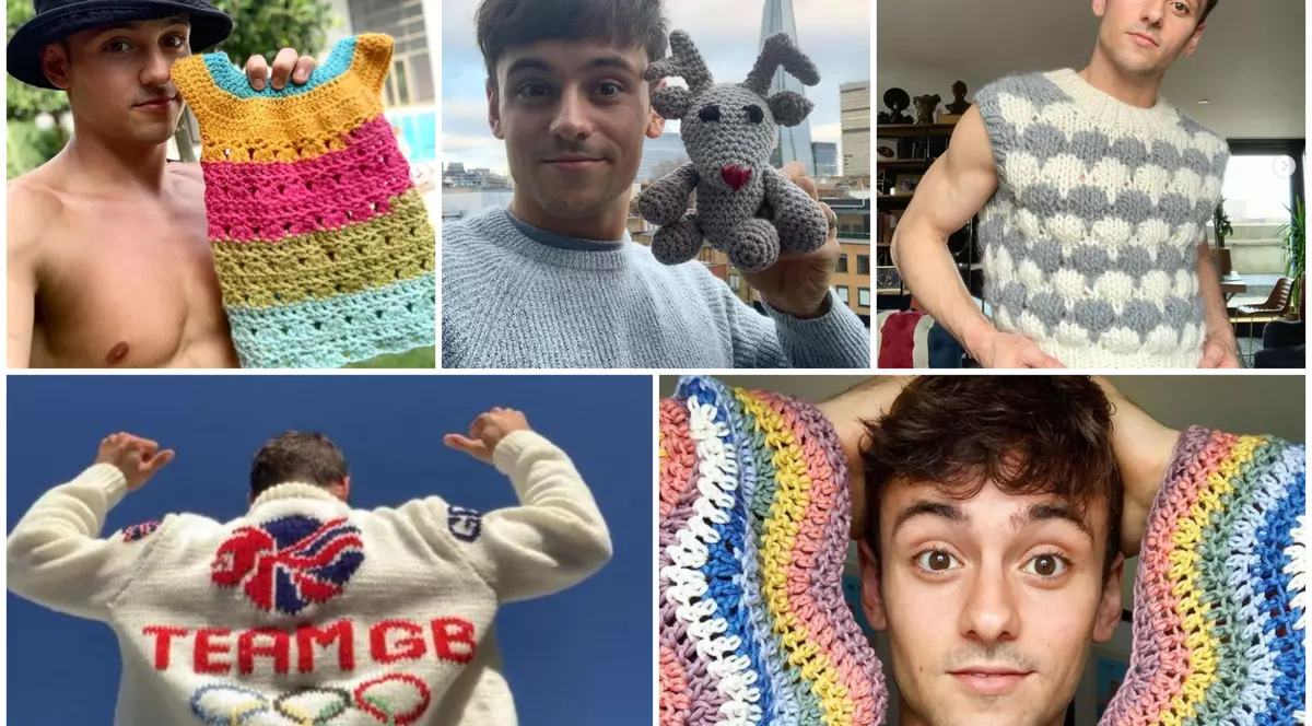 Povestea din spatele pasiunii pentru tricotaje a lui Tom Daley. Campionul olimpic face senzație pe internet cu creațiile sale