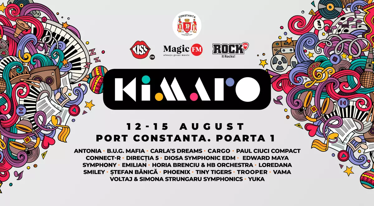 Kiss FM, Magic FM și Rock FM prezintă KIMARO, cel mai mare festival al muzicii românești