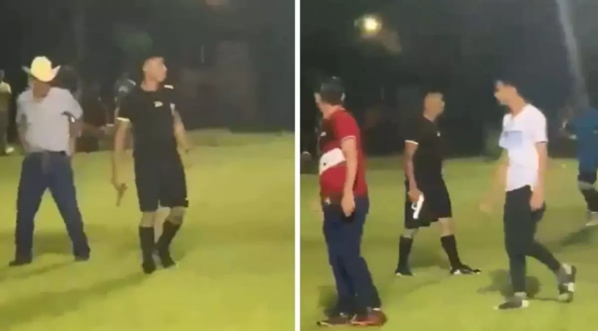 Un arbitru din Honduras a scos pistolul pe teren ca să se apere de jucători și spectatori