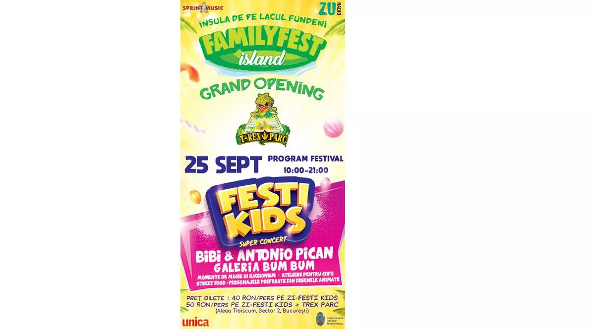 FestiKids - FamilyFest Island, sâmbătă, 25 septembrie 2021
